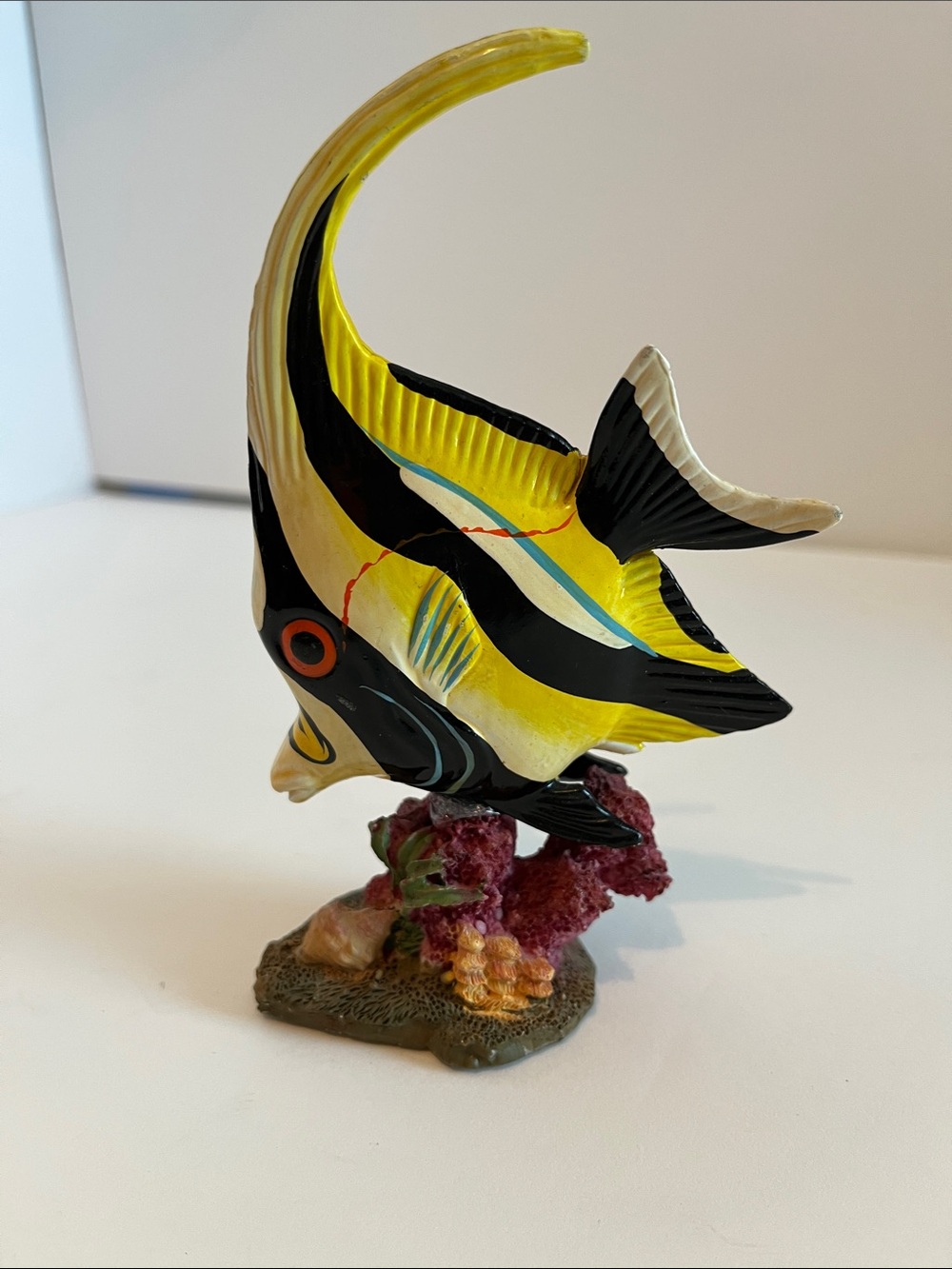 Yellow and Black Decorative Aquarium Fish Ornament